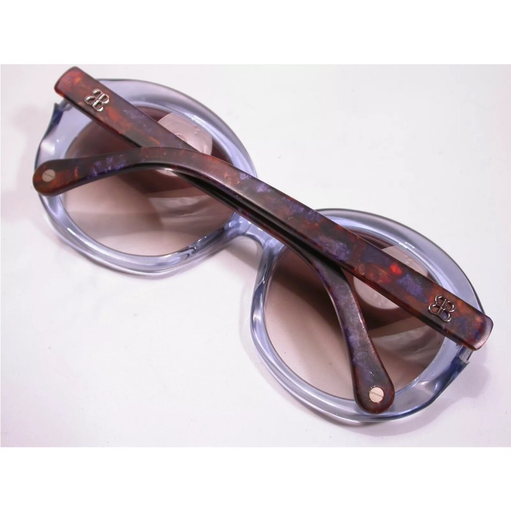 Balenciaga Designer Blue/Clear Sunglasses Statement Frames RARE!!🕶️😎🕶️ - Picture 6 of 10